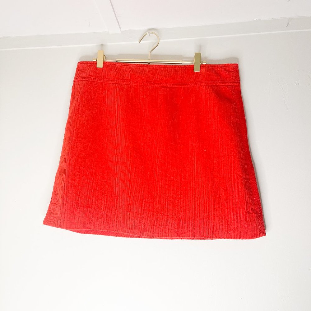 J. Crew NWOT Red Corduroy Mini Sz 12
